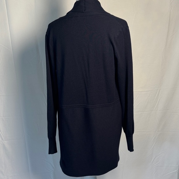 Women's NavyOpen Front Sweater - Picture 5 of 5